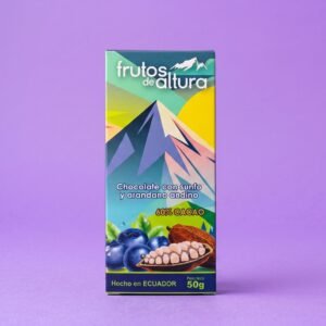 Barra de Chocolate 60% Cacao con Sunfo y Arándano Andino Deshidratado (50 g)
