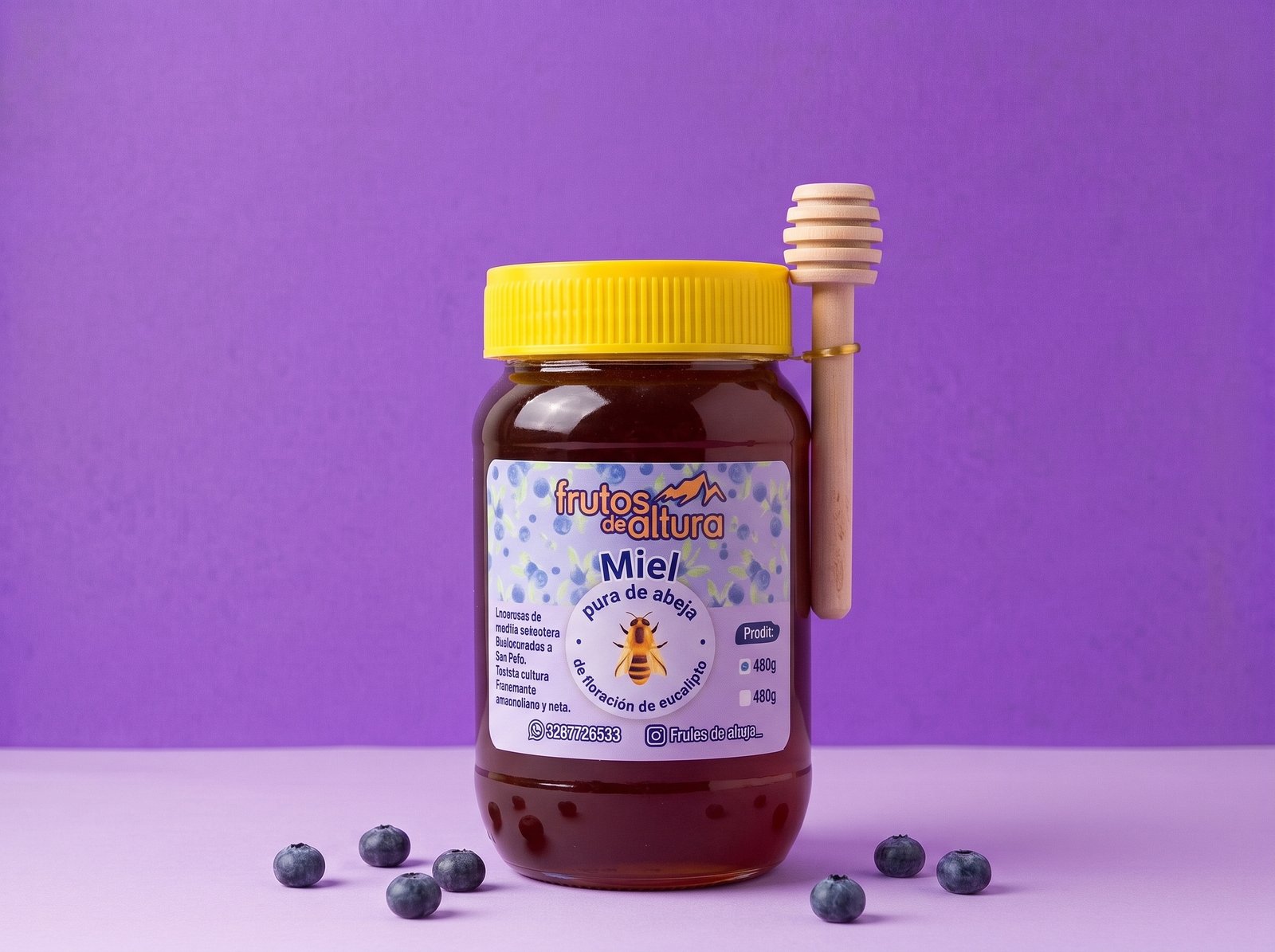 Miel Pura de Abeja de Floración de Arándano 800 g
