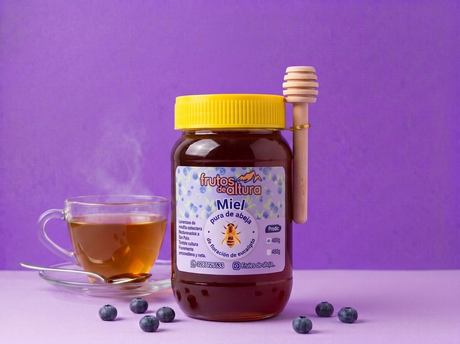 Miel Pura de Abeja de Floración de Arándano 800 g - Image 2
